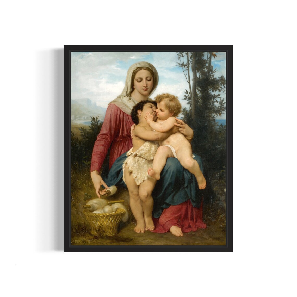 The Holy Family 1863 Bouguereau Madonna and Children Art Poster