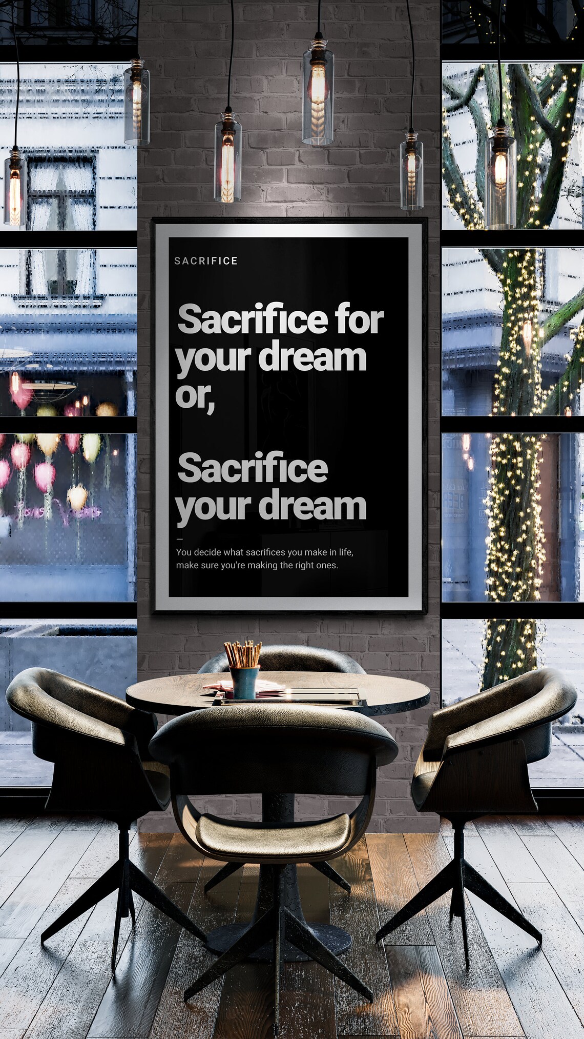 Sacrifice Goals Seize the Day Motivational Poster - Image 2