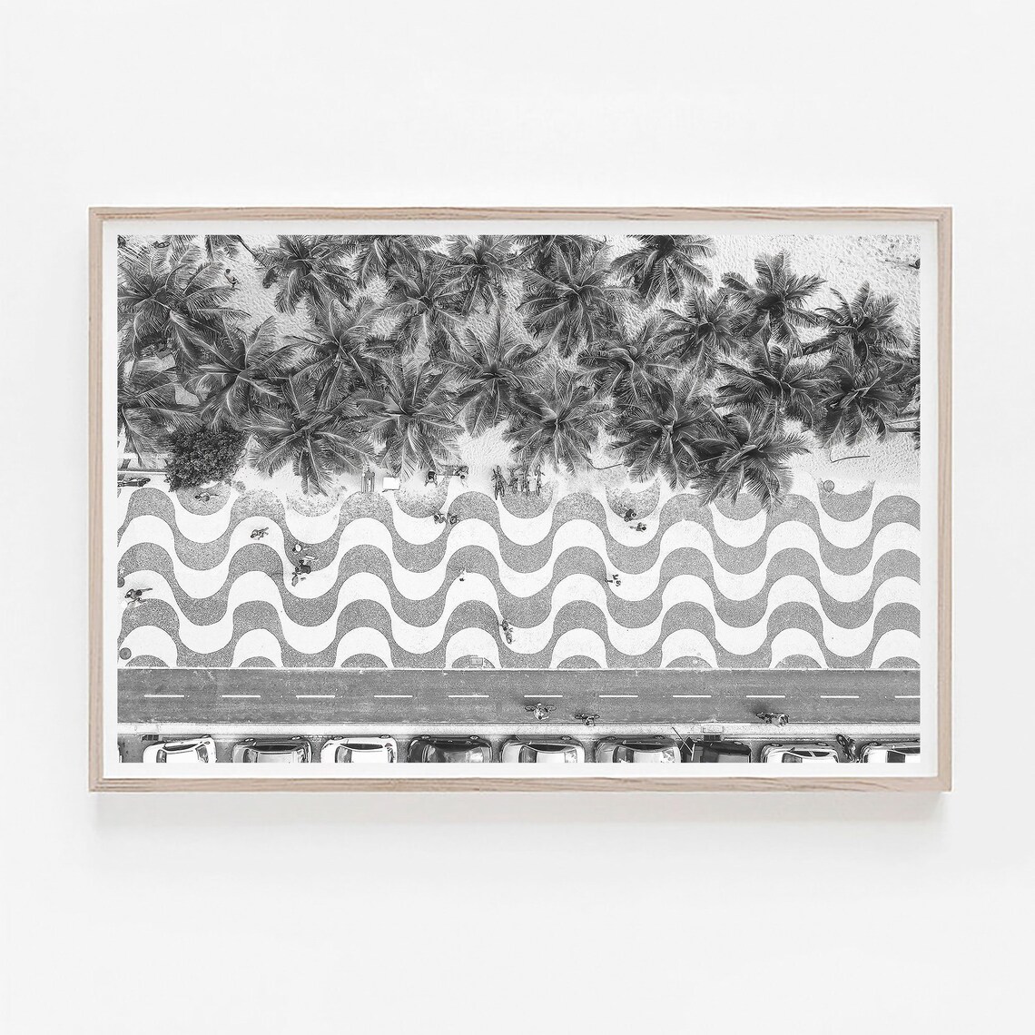Rio De Janeiro Black And White Beach Travel Poster