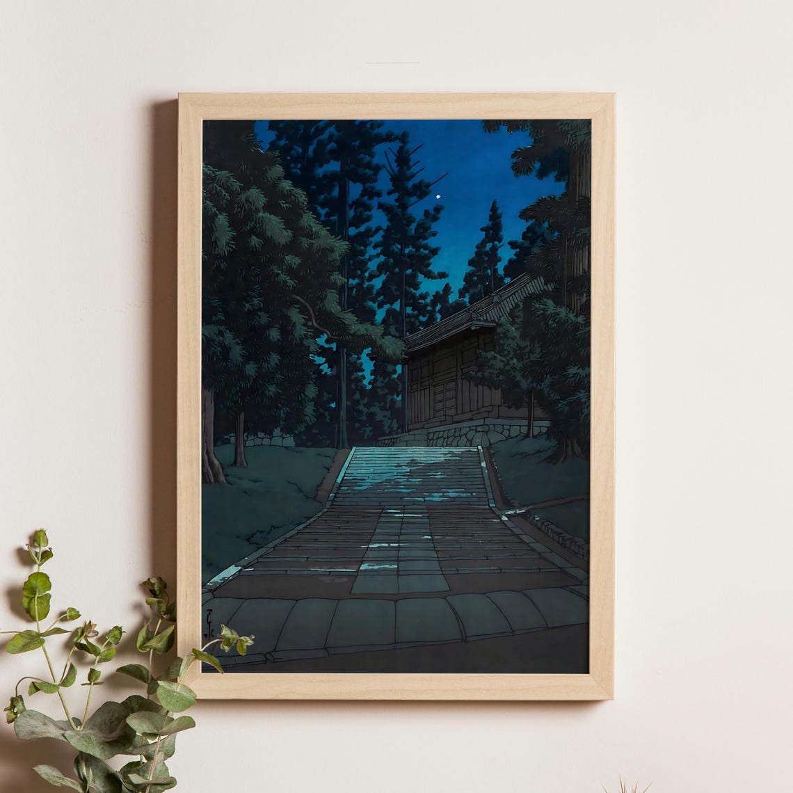 Hall Of The Golden Hue By Kawase Hasui 1930 Konjiki Pagoda Hiraizumi Temple Scene Japanese Woodblock Spiritual Zen Decor