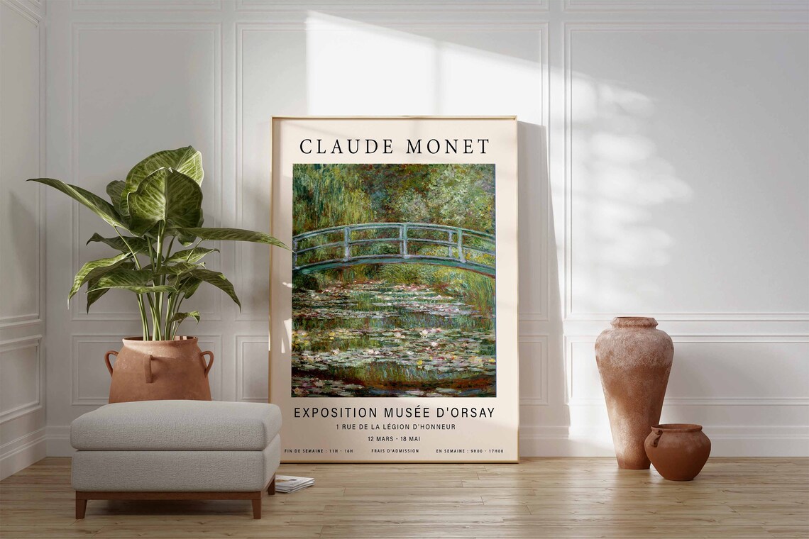 Claude Monet Japanese Bridge Water Lilies Musee d Orsay Exhibition Poster - Image 3