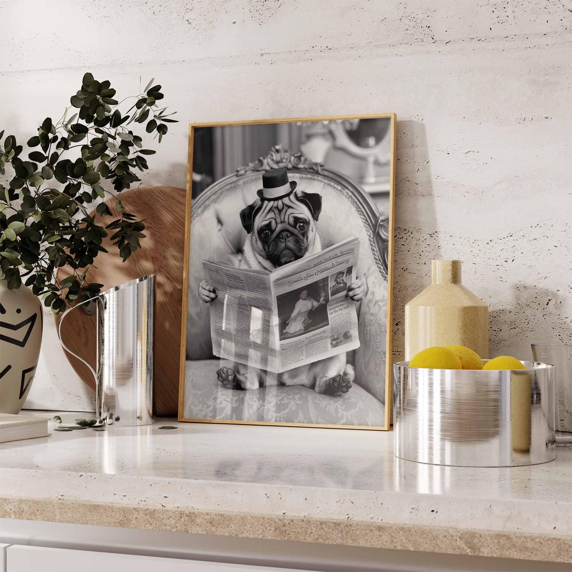 Funny Dog Poster Dog Print Surreal Poster Photographic Art Funny Print Surrealist Art Animal Print Retro Decor Animal Gift - Image 2