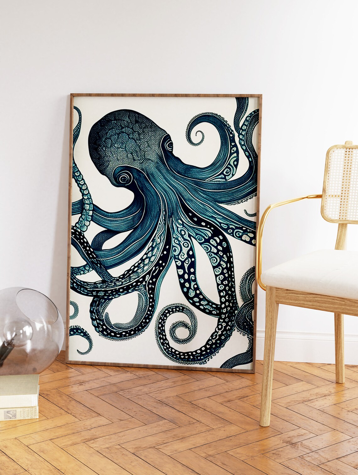 Vintage Octopus Art Print, Retro Sea Life Poster - Image 2