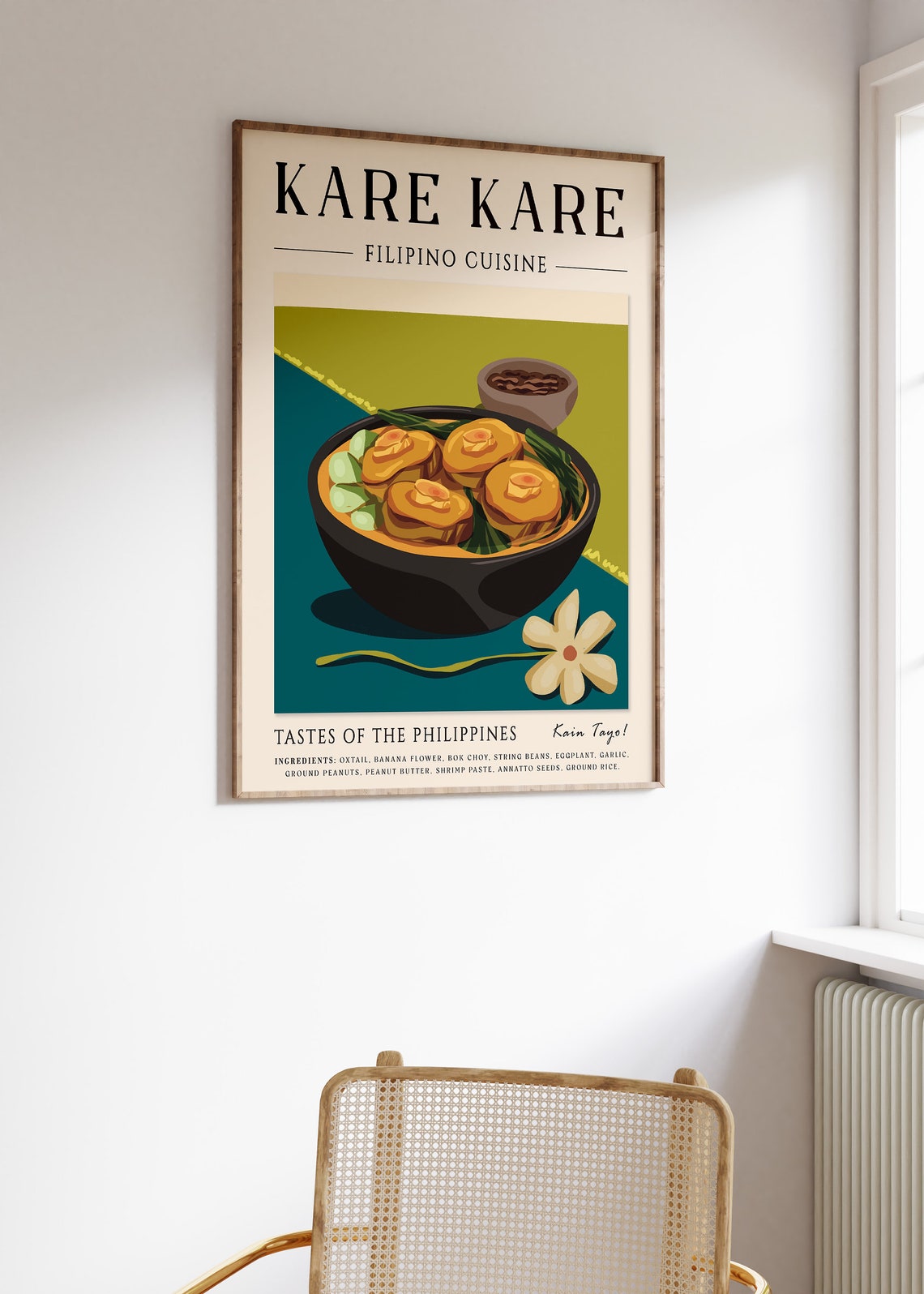 Kare Kare Filipino Food Poster Filipino Food Print Philippines Food Kitchen Poster Kitchen Decor Asian Food Print Food Gift - Image 3