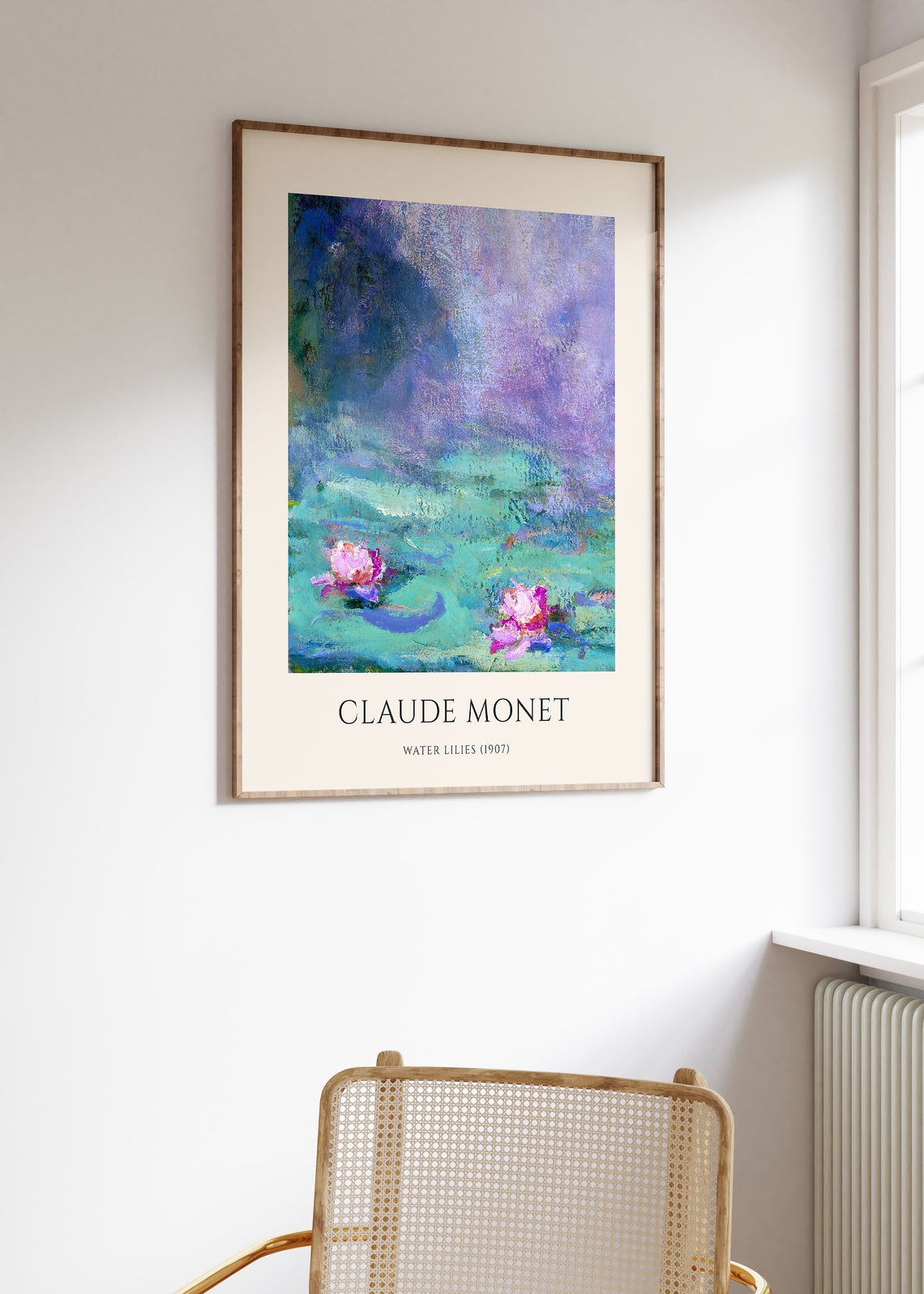 Claude Monet Water Lilies 1907 Impressionist Exhibition Poster - Image 2