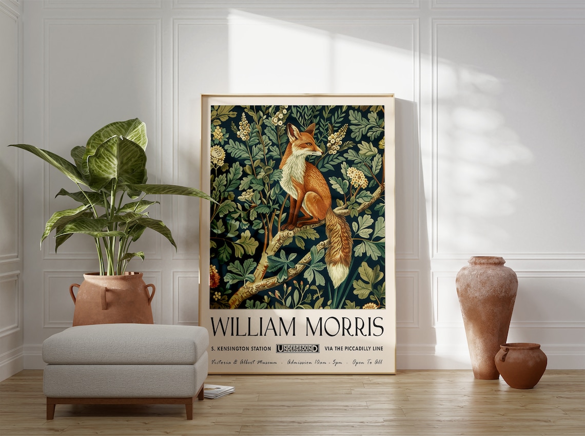 William Morris Exhibition Poster, Kew Gardens Travel Poster - Image 3