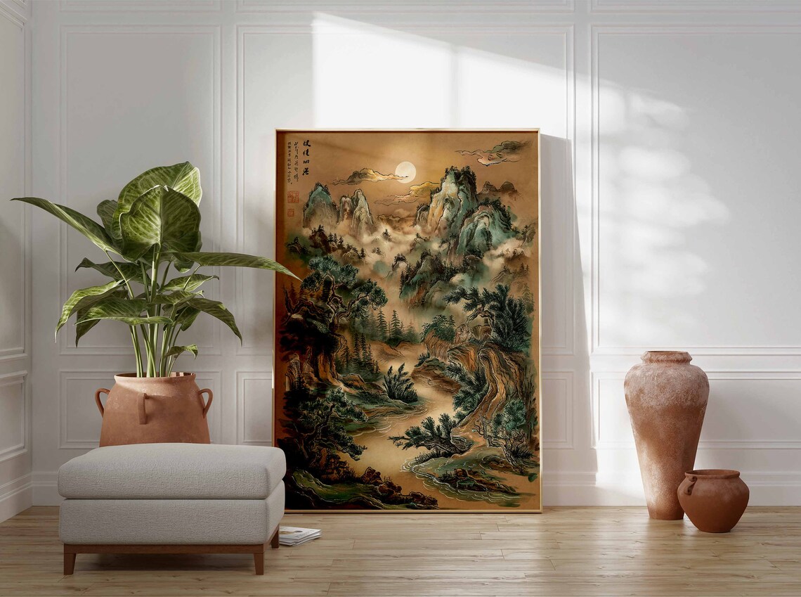 Vintage Chinese Art Print, Oriental Decor Poster - Image 3
