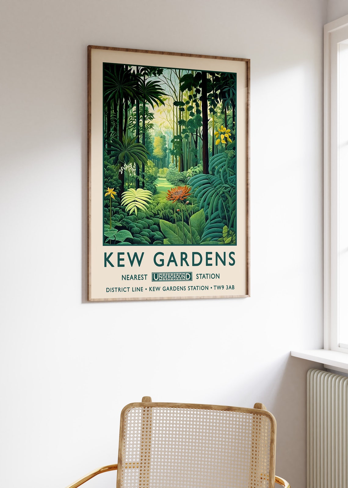 Kew Gardens London Underground Retro Travel Poster District Line - Image 3