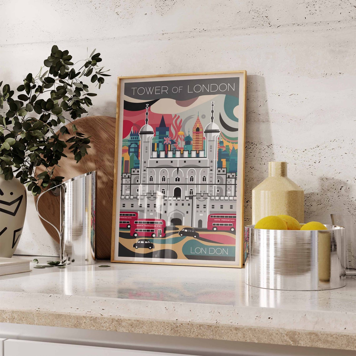 Tower Of London Poster London Print London Art London Poster London Travel Print William Morris Print Vintage Decor Retro Travel Art - Image 3