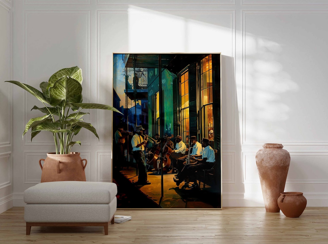 Jazz Music Retro Poster Print, Black Art - Image 3