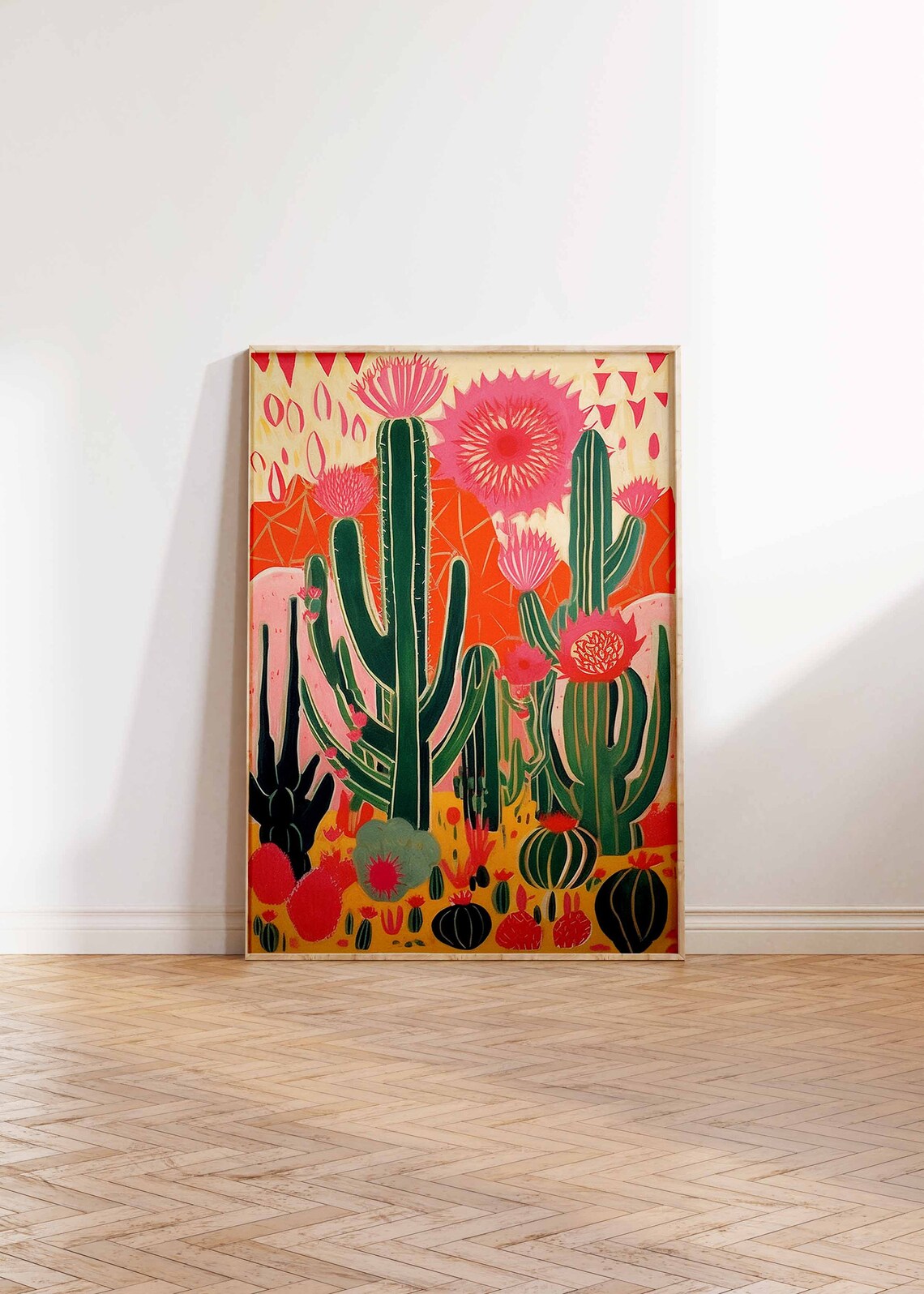 Mexican Cactus Floral Vintage Poster Art Print - Image 2