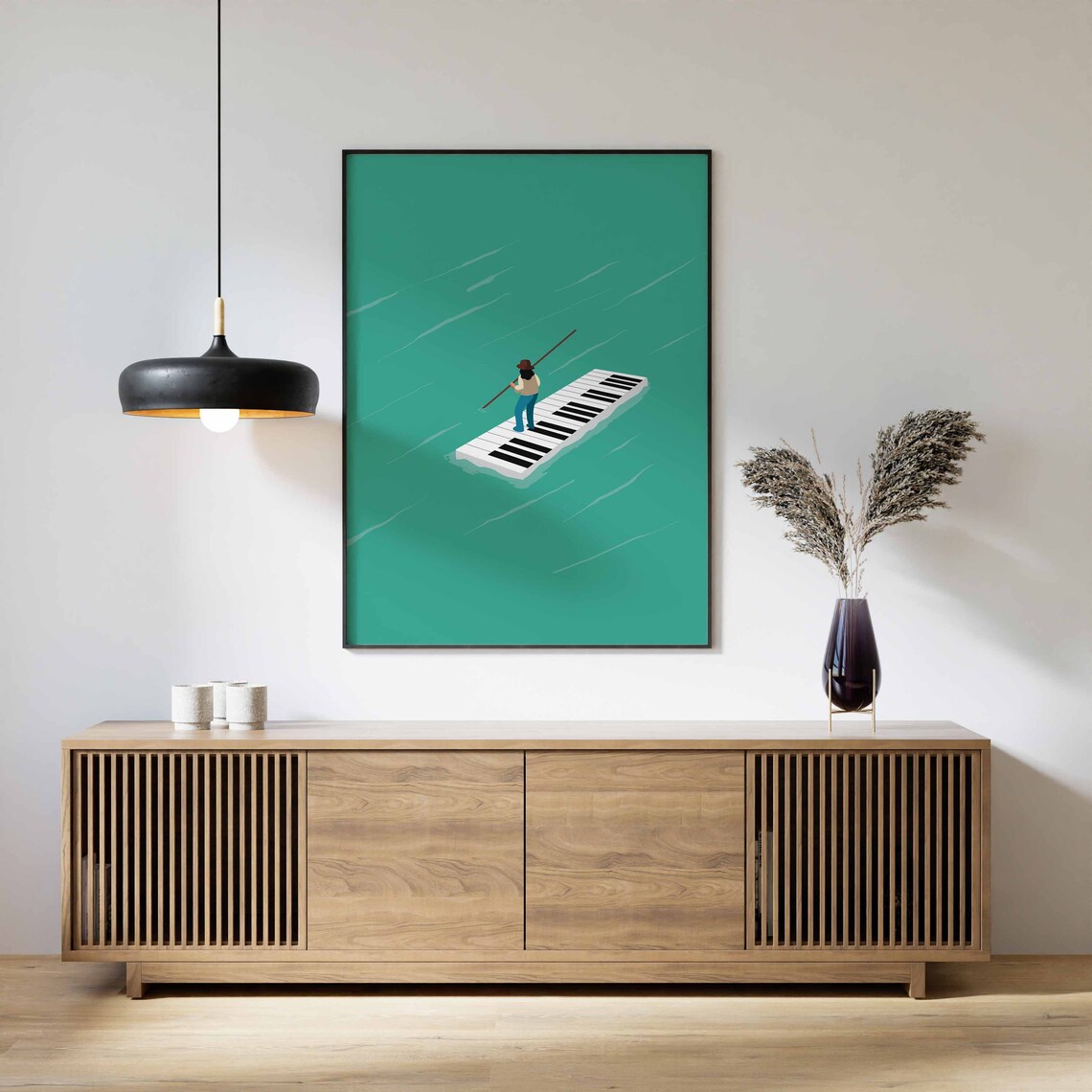 Piano Music Retro Poster, Vintage Music Wall Art - Image 3