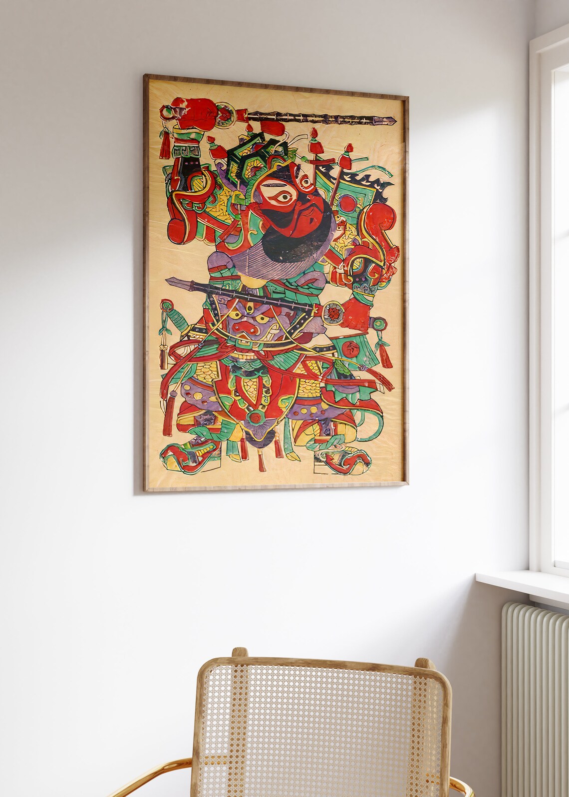 Chinese Vintage Art Print, Traditional Retro Floral - Image 2