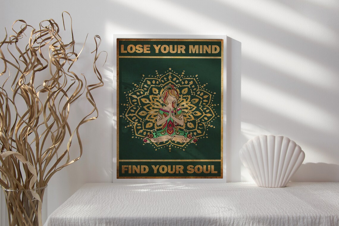 Lose Your Mind Find Your Soul Spiritual Floral Print - Image 2