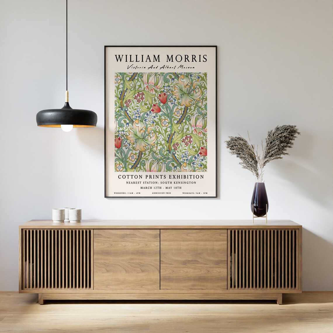 William Morris Victoria and Albert Museum Botanical Exhibition Poster - Image 2