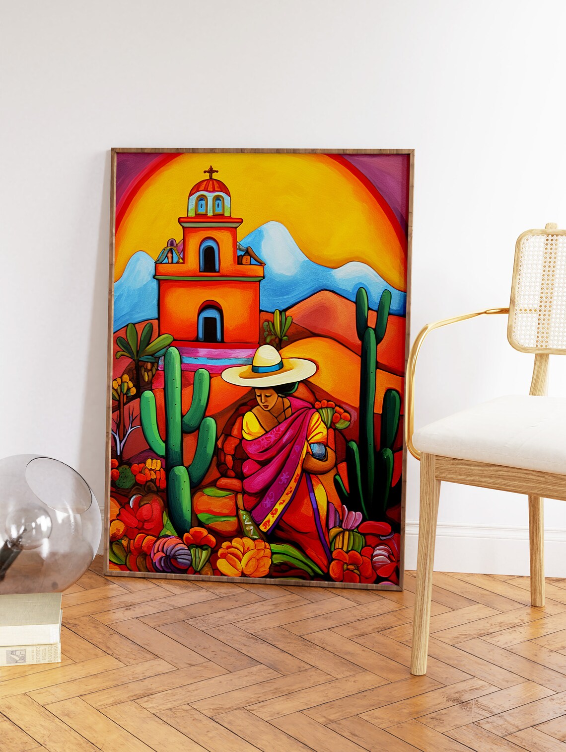Mexican Culture Poster, Floral Vintage Art Print - Image 2
