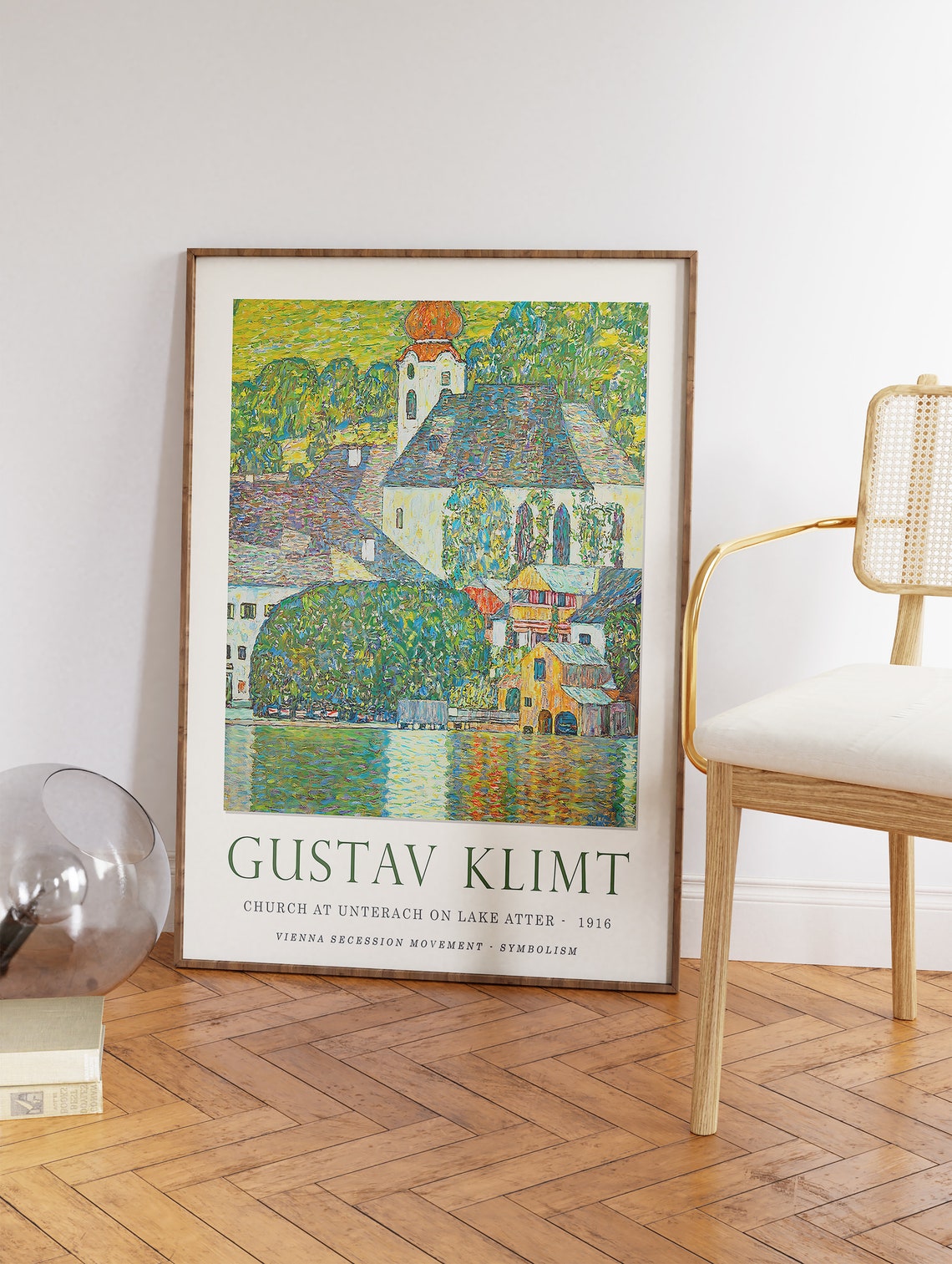 Gustav Klimt Church at Unterach Print Lake Atter 1916 Secession Art - Image 2