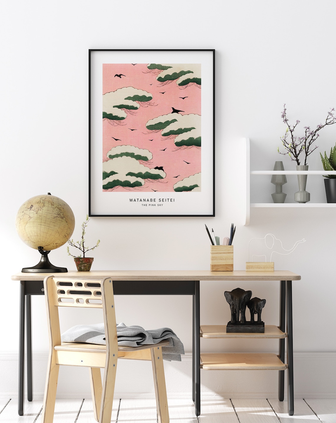 The Pink Sky by Wantabe Seitei, Japanese Art Print - Image 2