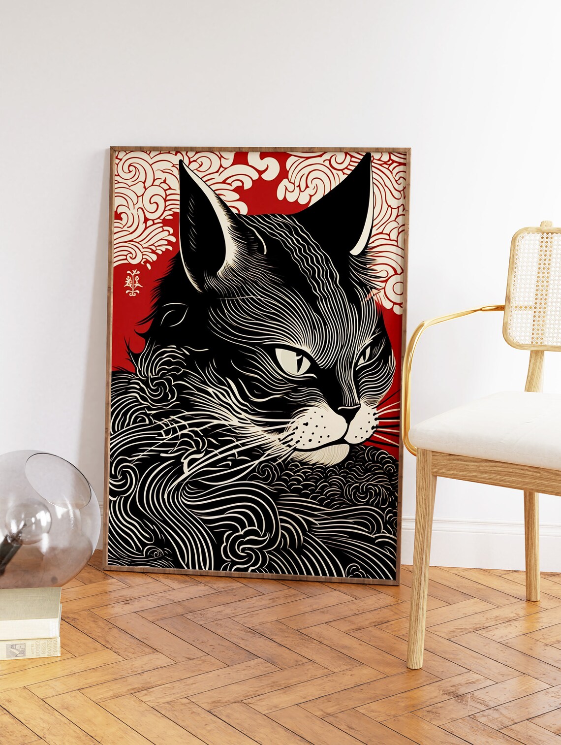 Vintage Japanese Cat Gift For Cat Lovers Poster - Image 2