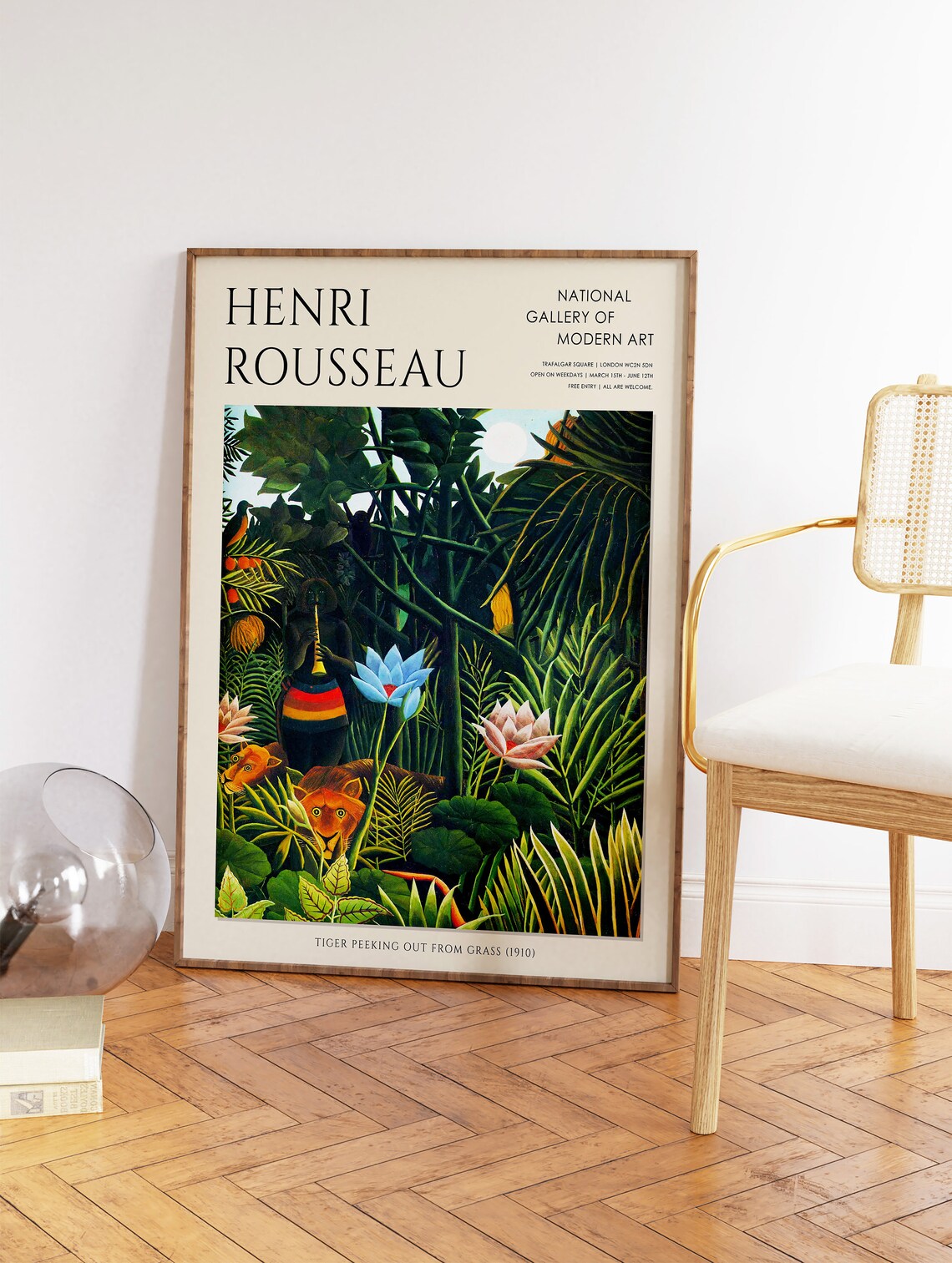 Henri Rousseau Tiger Peeking Out Art Print - Image 3