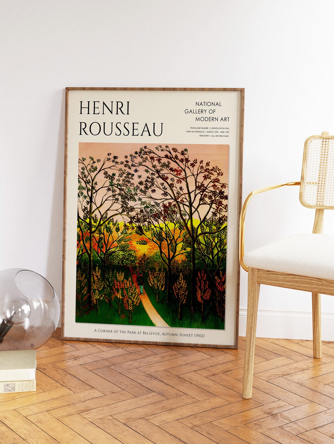 Henri Rousseau Bellevue Autumn Sunset Park Poster National Gallery London - Image 3