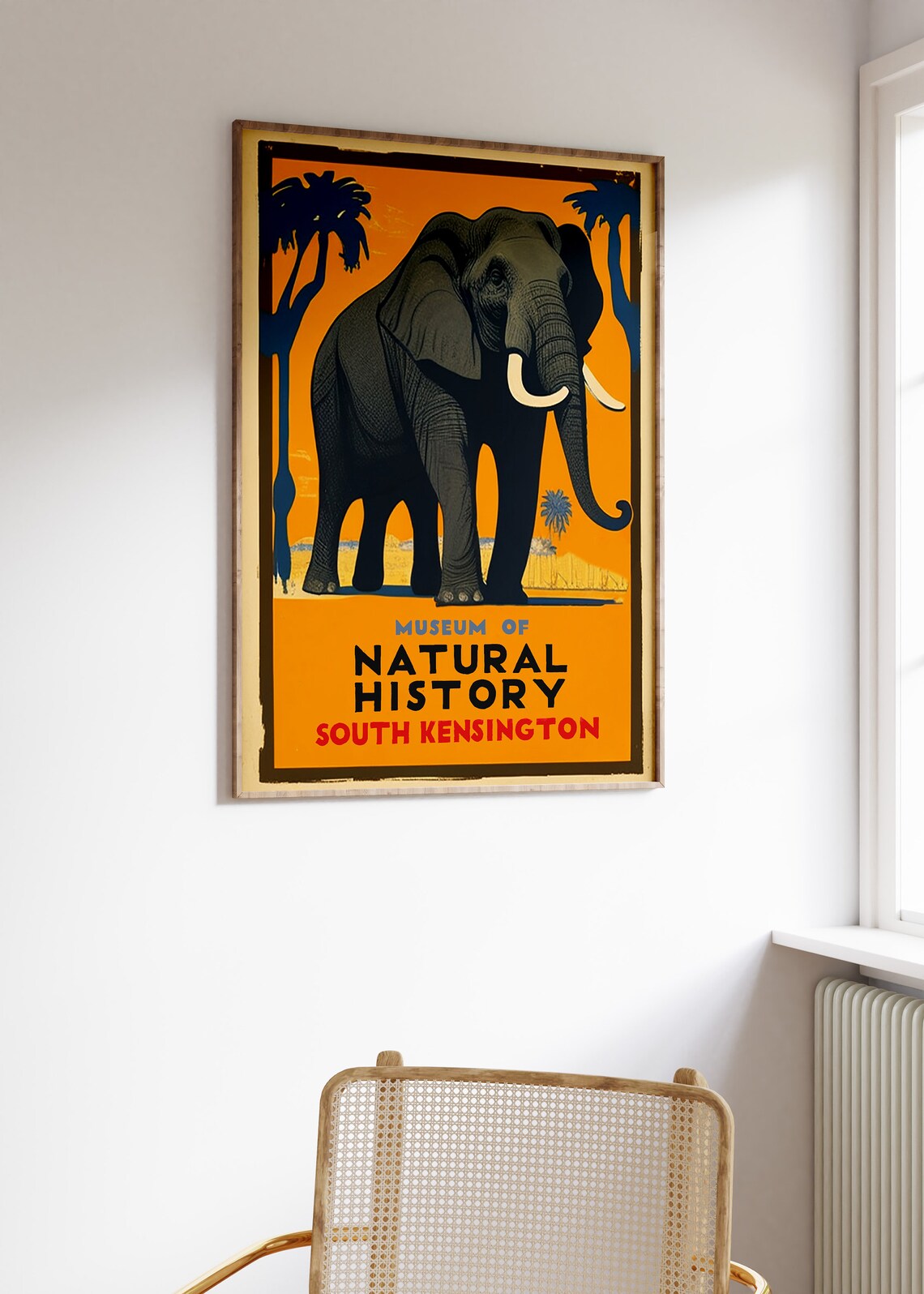 Vintage Museum Of Natural History Elephant Poster - Image 3