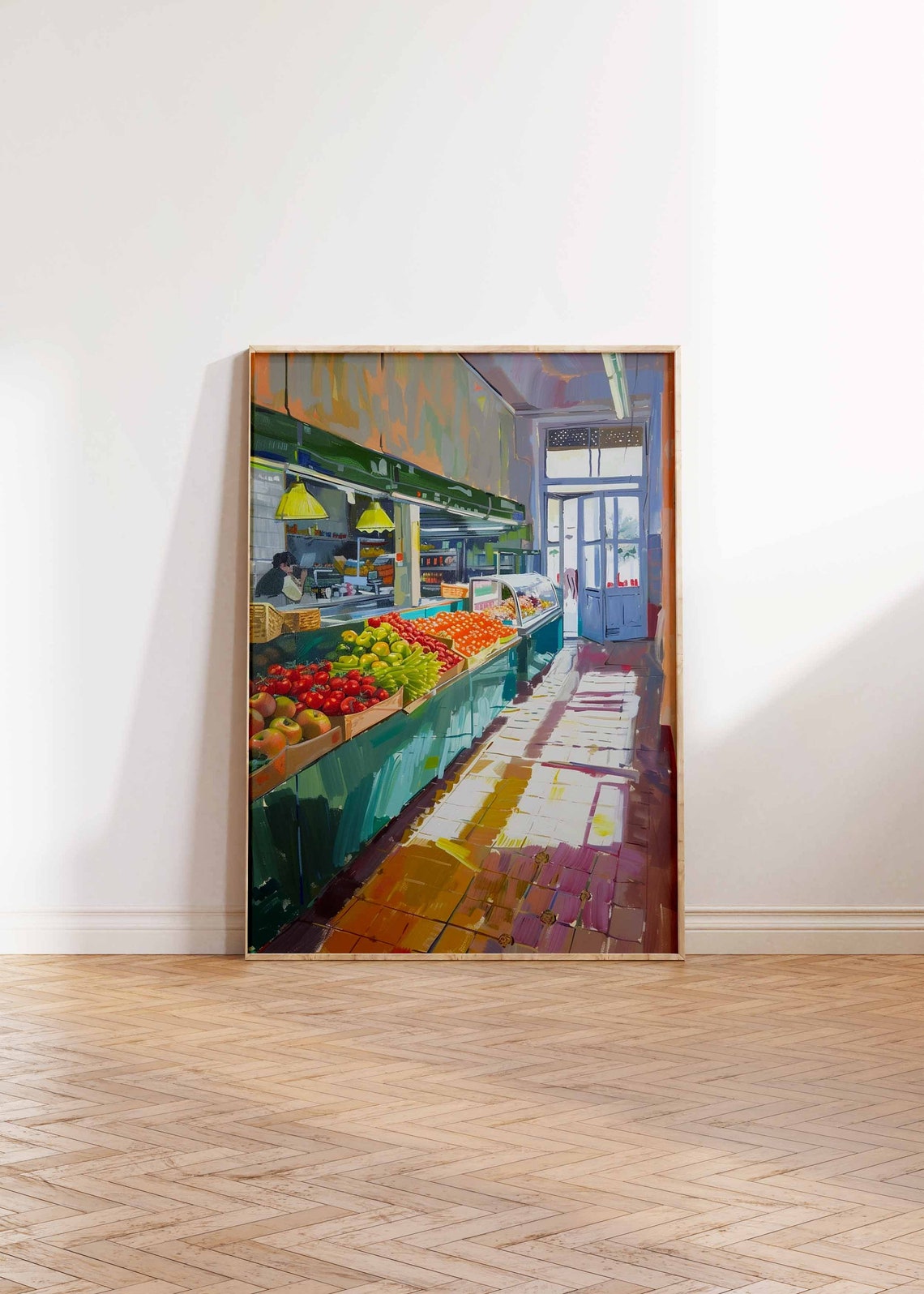 Fruit And Vegetable Market Poster Farmers Market Wall Art Food Print Kitchen Decor Rustic Food And Drink Art Food Poster Food Art - Image 2