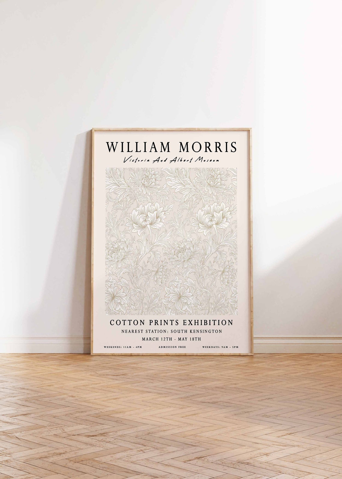 William Morris Cotton Prints Exhibition V&A Museum London Poster - Image 3