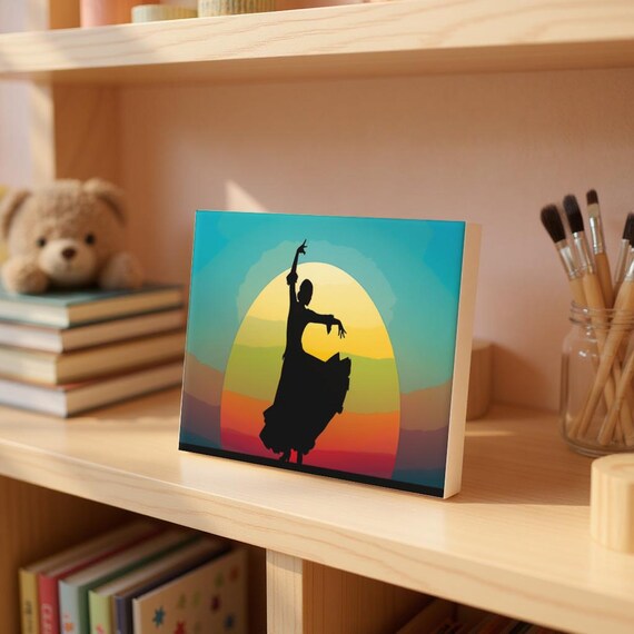 Flamenco Dancer Paint By Numbers Kit Spanish Silhouette Diy Canvas Art For Adults Vibrant Sunset Painting Gift Bold Wall Decor