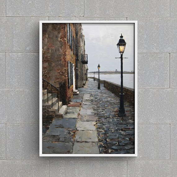 Historic Alexandria Virginia Cobblestone Street Waterfront Poster