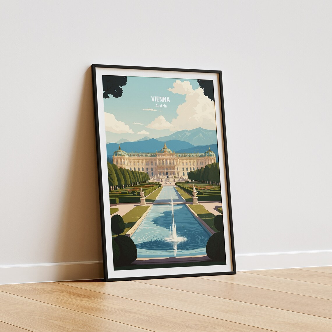 Vienna Austria Schonbrunn Palace Formal Gardens Fountain Poster - Image 5