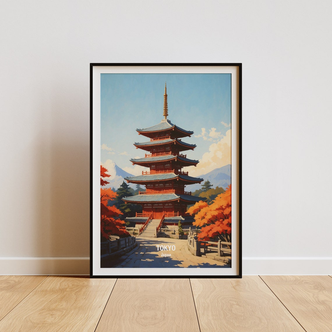 Tokyo Japan Travel Poster Tokyo City Print Tokyo Wall Art Gift For Travelers Home Decor Japan Art Print Tokyo Skyline