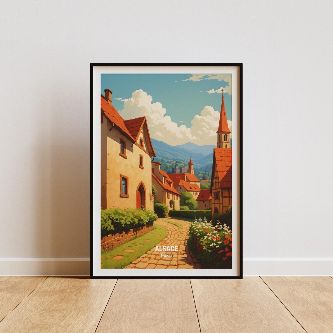 Alsace France Travel Poster Alsace Wall Art Alsace Print French Village Home Decor Gift Idea Travel Enthusiast Decor