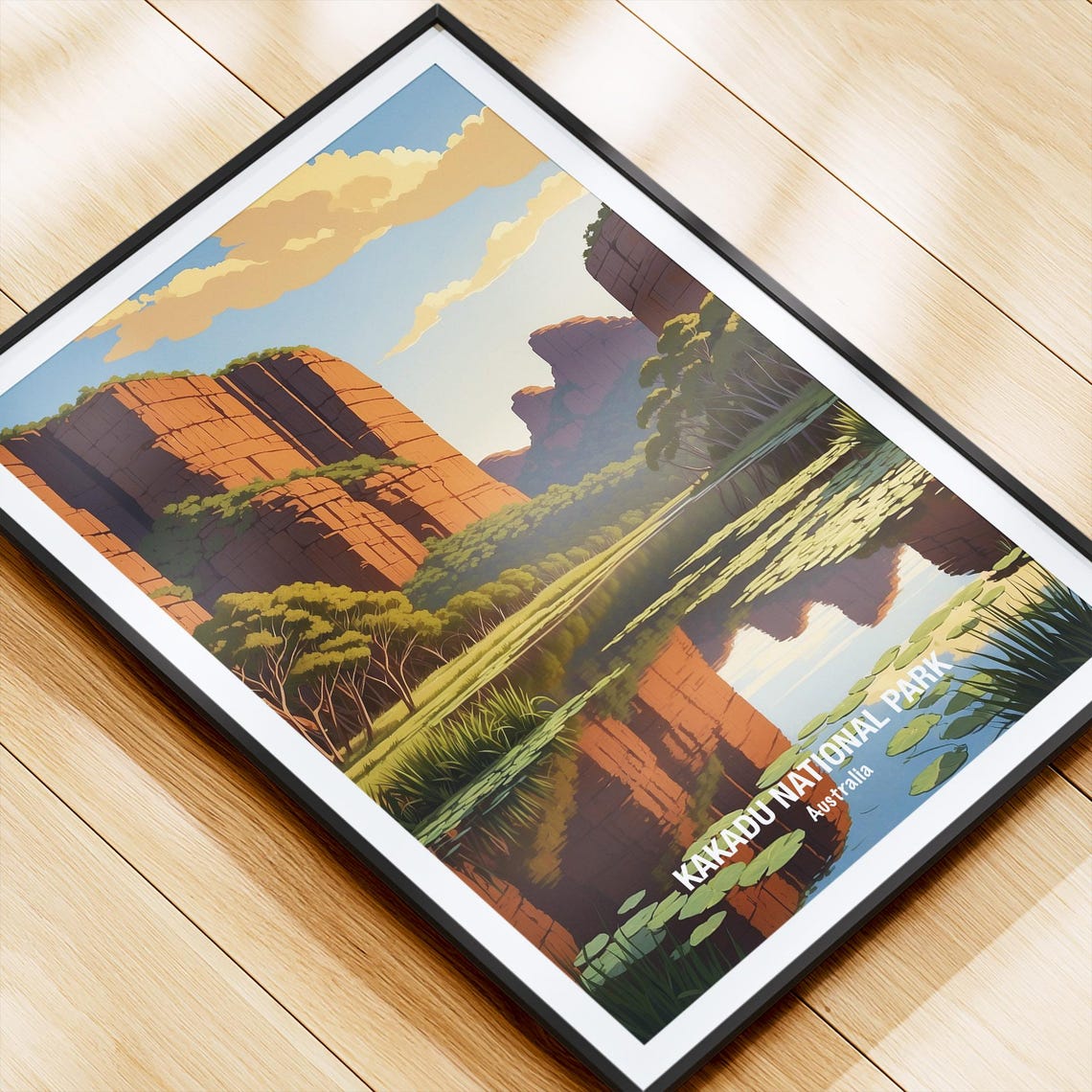 Kakadu National Park Red Sandstone Cliffs Wetland Reflection Poster - Image 4