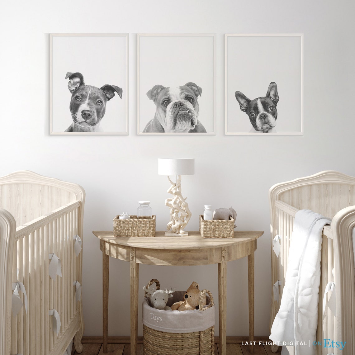 Dog Print English Bulldog Dog Poster Puppy Print Puppy Poster Kids Room Face Black White Photo Nursery English Bulldog Print - Image 4