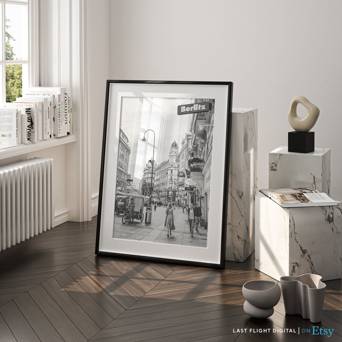 Vienna, Austria Travel Poster, City Streets Skyline - Image 3