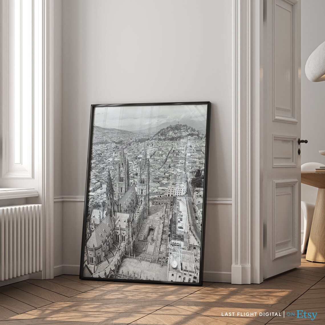 Quito Cityscape, Black White Travel Poster - Image 4