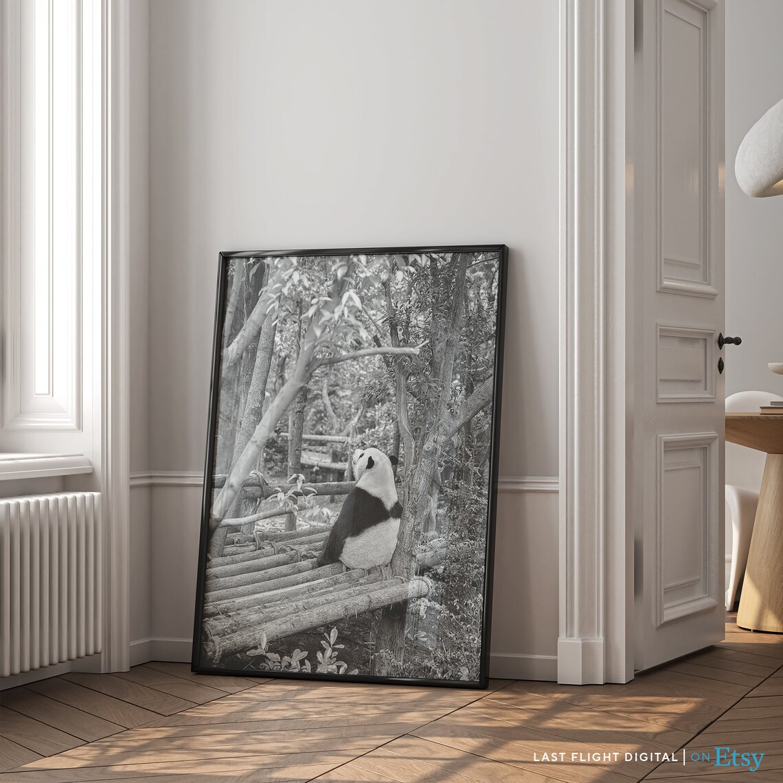 Giant Panda Bamboo Forest Resting Black And White Wildlife Photo Poster - Image 3