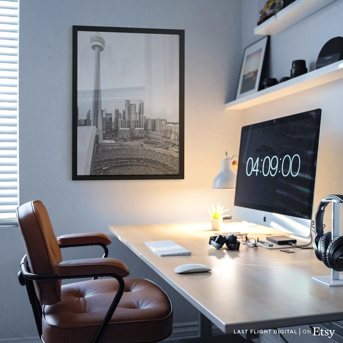 Canada Toronto CN Tower Rogers Centre Skyline City View Poster - Image 2
