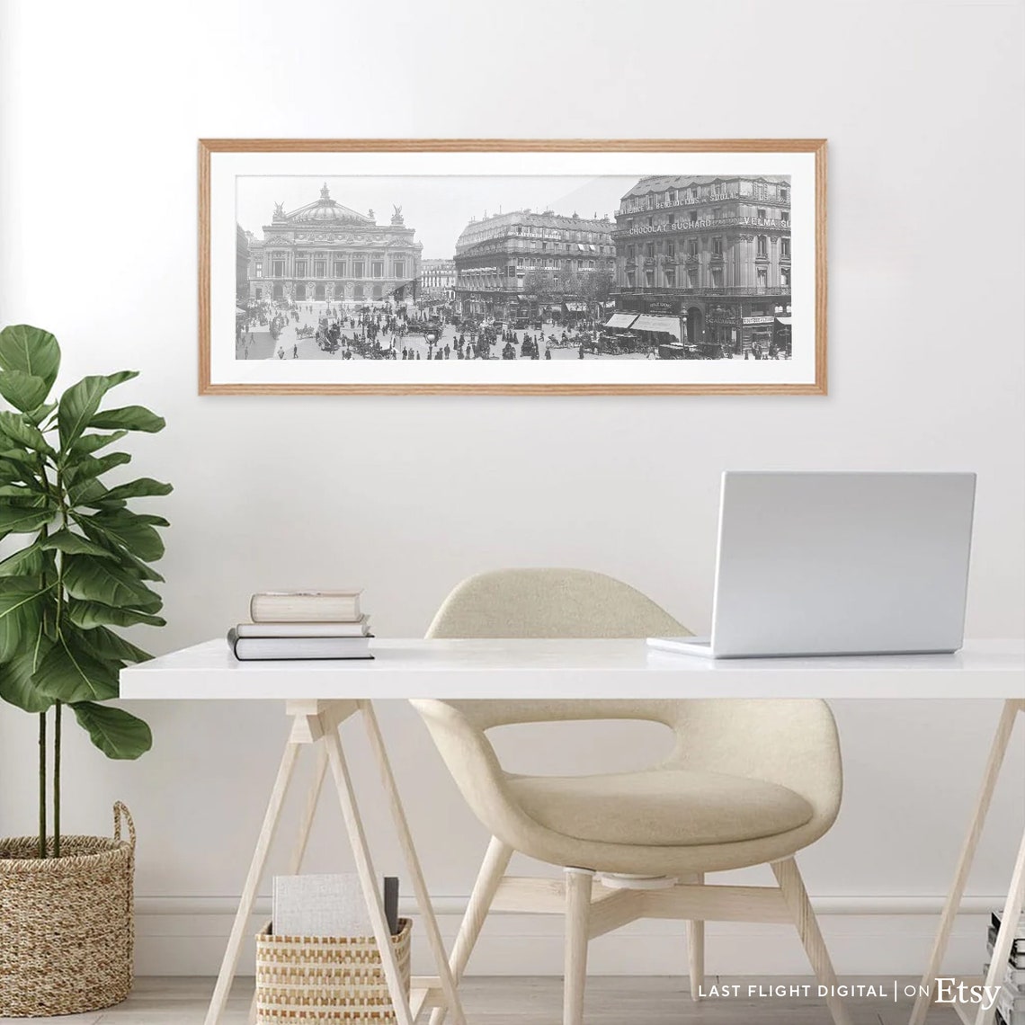 Vintage Paris Print France Poster Place De Lopera France Print Paris Poster Vintage Paris Photo Skyline Cityscape Old Paris Photo - Image 4