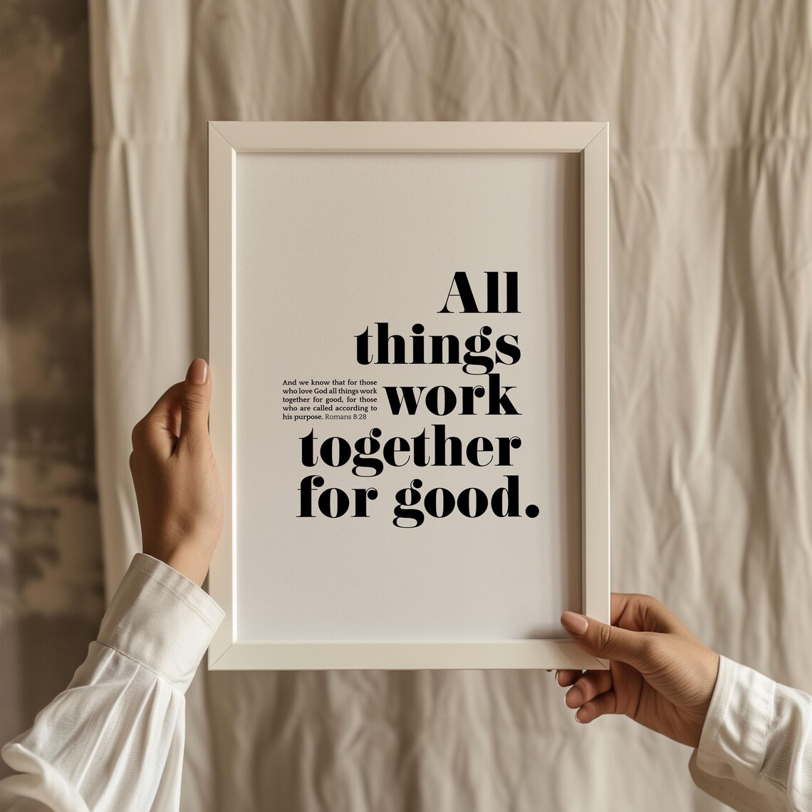 Romans 8:28 Scripture Art Print, Church Decor - Image 4