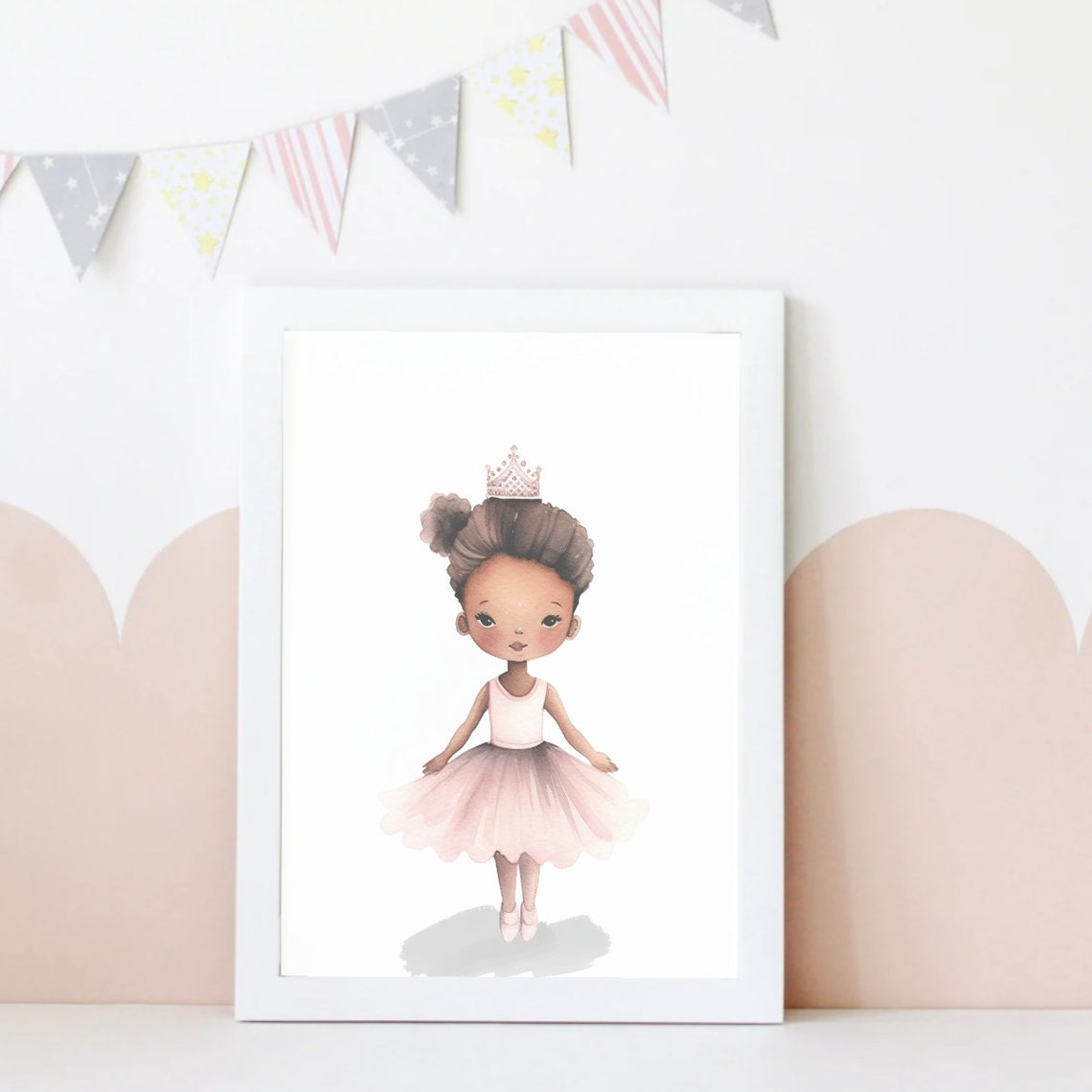 Ballerina Wall Art Ballerina Nursery Art Kids Wall Art Nursery Decor Pink Ballerina Princess Ballerina Girls Room Decor Baby Girl - Image 2