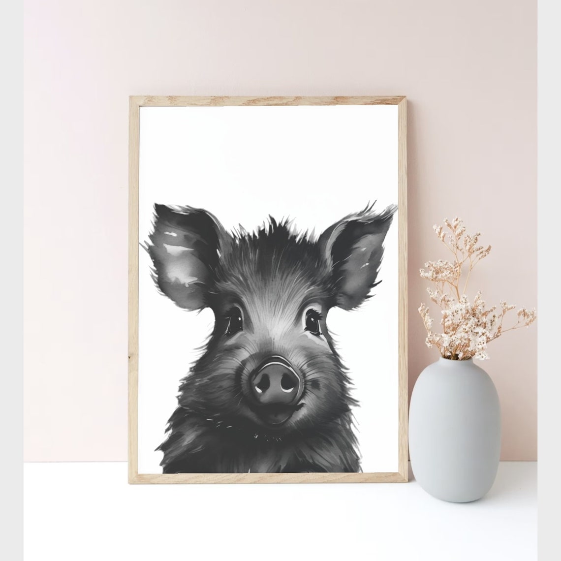 Adorable Baby Hippo In Bathtub Watercolor Kids Bathroom Poster - Image 2