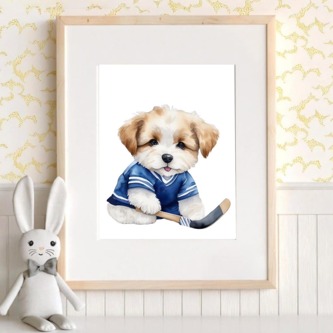 Hockey Prints Sports Nursery Hockey Nursery Decor Animal Prints Hockey Poster Hockey Wall Art Kids Room Art Junior Hockey - Image 2