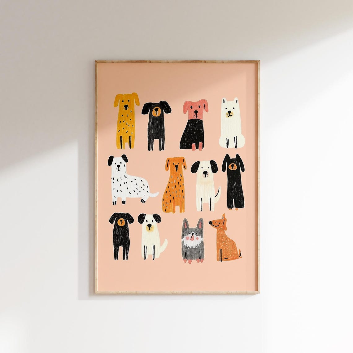 Watercolor Dogs Illustration Cute Dogs Nursery Wall Art Baby Room Decor Kids Room Animal Print Baby Shower Gift