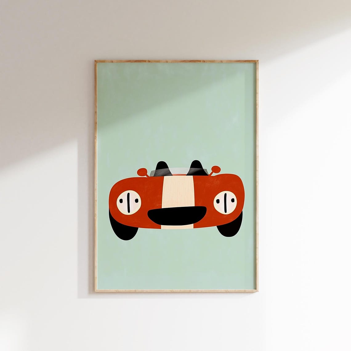 Vintage Race Car Print Boys Room Wall Art Kids Vehicle Decor Car Theme Nursery Eclectic Decor