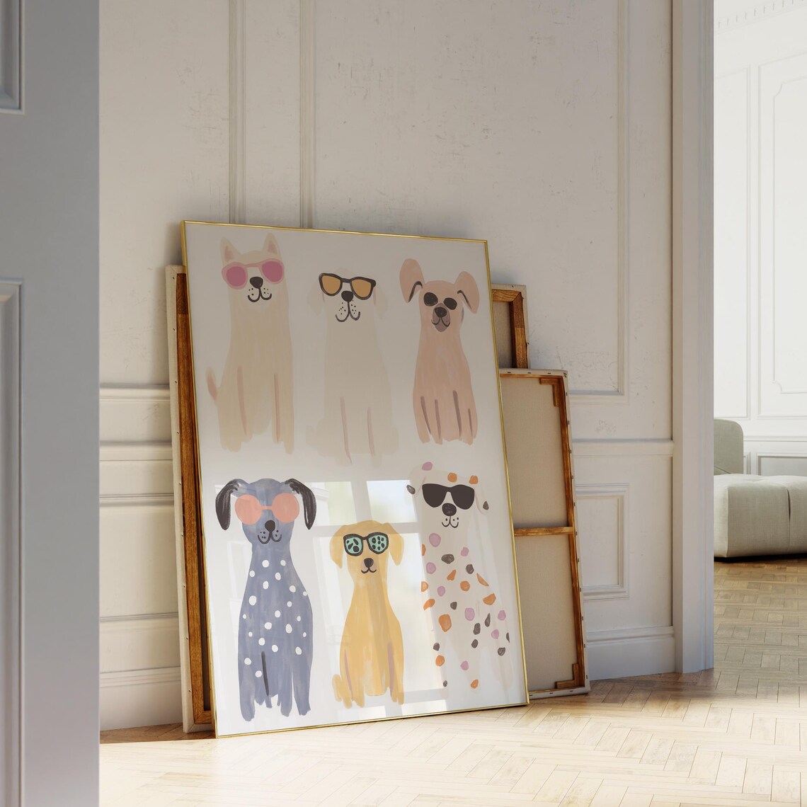 Whimsical Dog Illustration Playful Puppy Art Nursery Animal Print Cute Dog Poster Kids Room Decor Pet Lover Gift Fun Dog Lover Art - Image 3