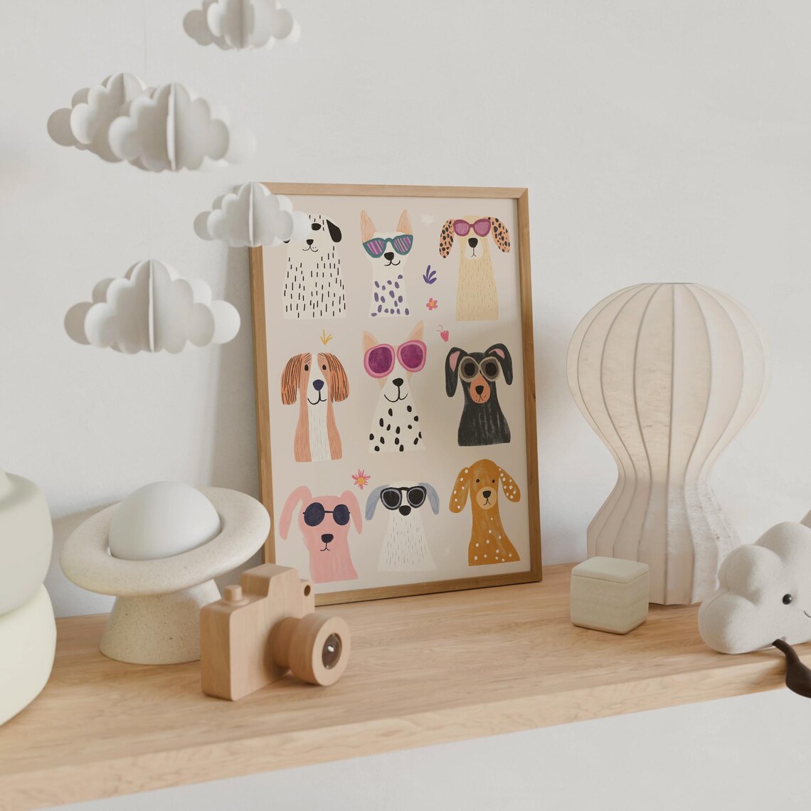 Minimalist Dog Wall Art Playful Puppy Illustration Kids Room Decor Nursery Animal Poster Fun Dog Lover Gift Colorful Dog Print - Image 4