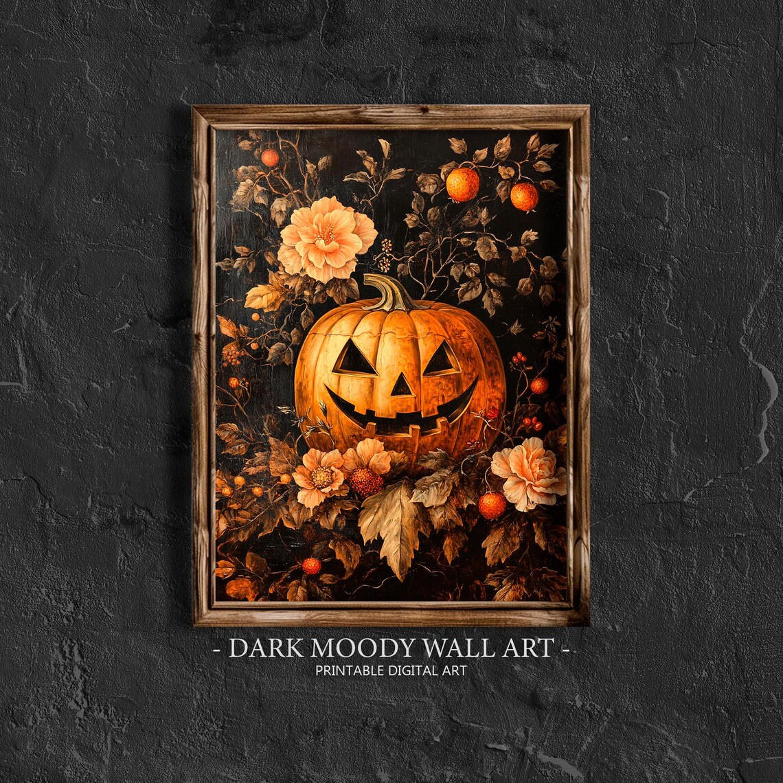 Jack O' Lantern Pumpkin Vintage Halloween Art Print