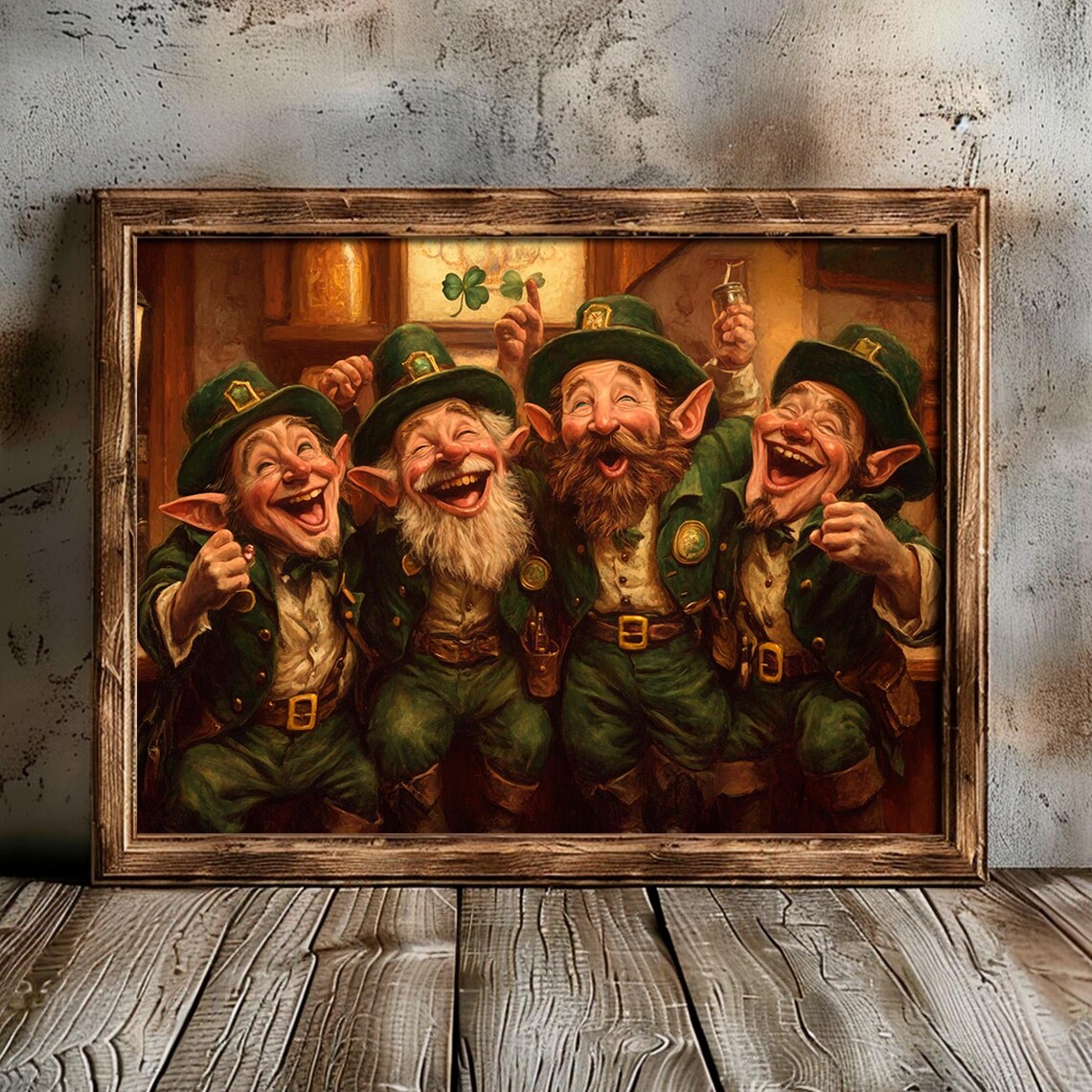 Leprechaun In Irish Pub, Vintage St Patrick's Day - Image 4